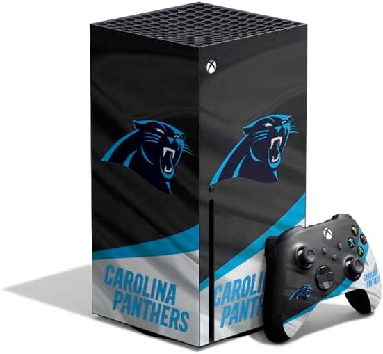 Skinit Decal Gaming Skin Compatible with Xbox Series X Bundle - Officially Licensed NFL Carolina Panthers Design
