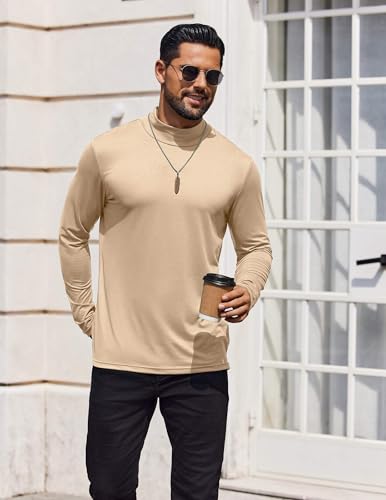 COOFANDY Mens Half Turtleneck T-Shirts Basic Thermal Shirts Casual Sweater - image 2