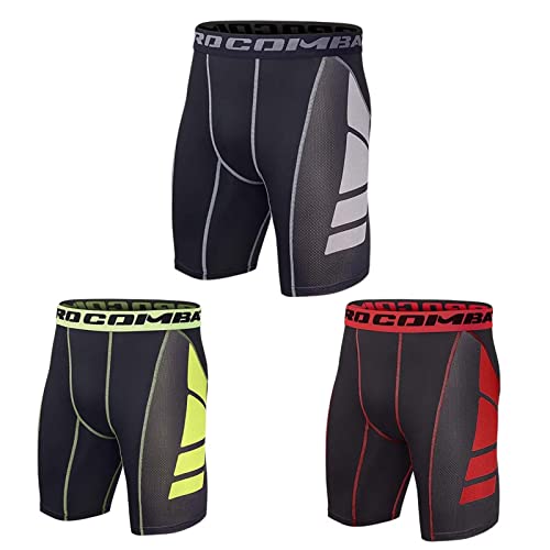 Short de course séchage rapide respirant sport gym 3pcs