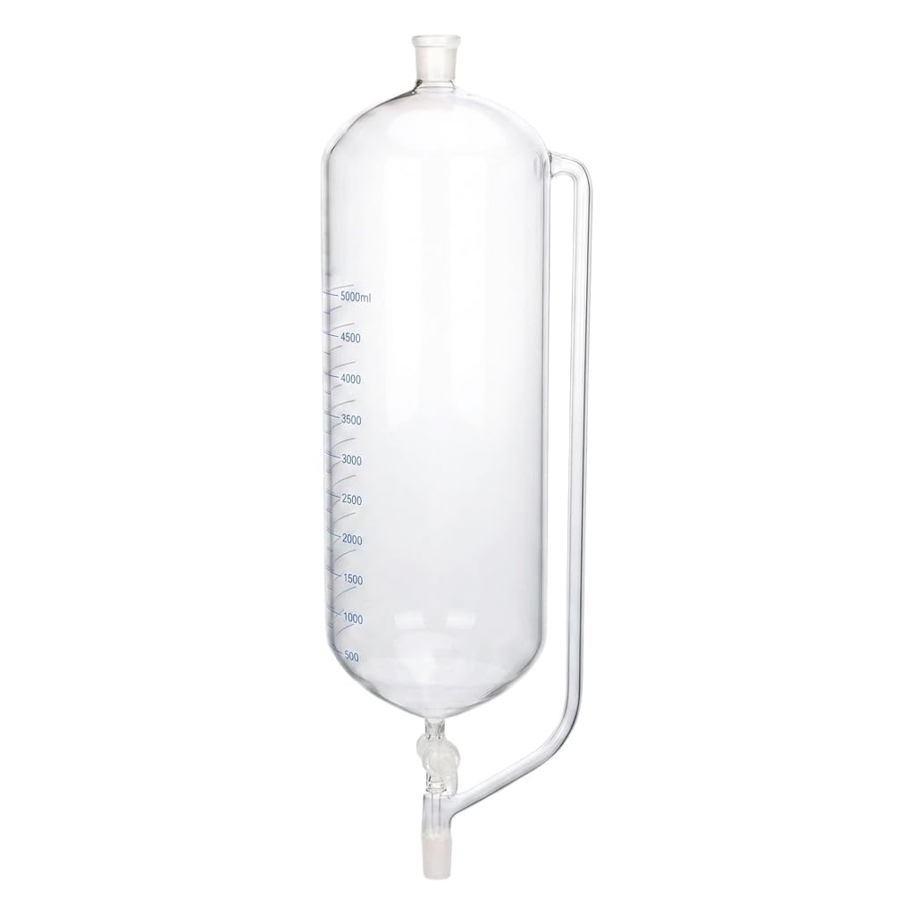 Embudo Graduado Igualación Presión Vidrio Borosilicato Llave Lab-5000mL 24/29#
