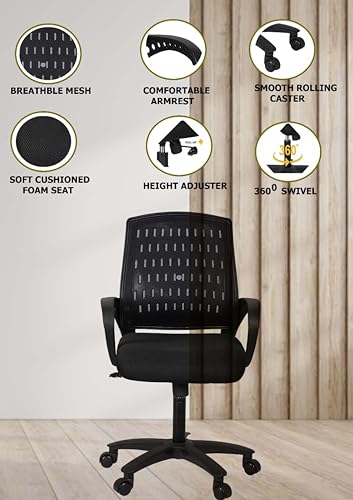 Image of NGFC Office Chair with Adjustable Height,Mesh Chair Computer Desk Task Chair with Armrests