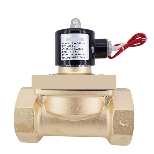 Électrovanne 2 voies laiton 2 pouces 220V CA pour contrôle de débit d'eau