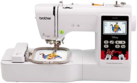 Brother PE550D Embroidery Machine, 125 Built-in Designs Including 45 Disney Designs, 4" x 4" Hoop Area, Large 3.2" LCD Touchscreen, USB Port, 9 Font Styles