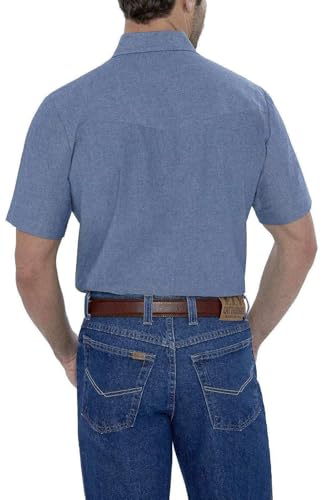 ELY CATTLEMAN Men's Short Sleeve Chambray Workshirt2