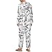AKBLVS Many Eiffel Tower Hooded Onesie Pajama Sets for Adult Long Sleeves Fashion Couple One-Piece Zip-up Costume XL