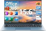SGIN 15.6 Inch Laptop Computer, Windows 11 Laptops 16GB RAM 1024GB SSD, Celeron N5100, Office 365, IPS FHD, WiFi 6, 53.2WH Battery, 180° Viewing, HDMI, Cooling Fan, for Business and Students
