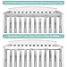 TILLYOU 3-Piece Padded Baby Crib Rail Cover Protector Set from Chewing, Safe Teething Guard Wrap for Standard Cribs, 100% Silky Soft Microfiber Polyester, Fits Side and Front Rails, Pale Gray