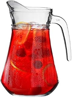 Argon Tableware 1x 1480ml Glass Water Jug - 'Brocca' Range - Cocktail/Pitcher Juice Drinking Jug