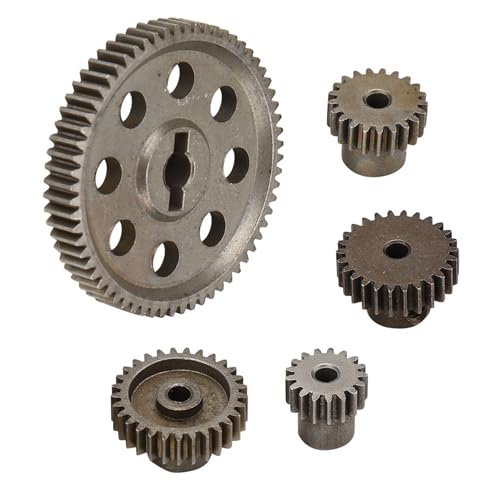 Engranaje Recto de Metal Principal del Diferencial del Coche RC 64T 17T 21T 26T 29T Pieza de Actualizaci¨®n del Engranaje del Motor, Repuestos del Engranaje del Motor RC para