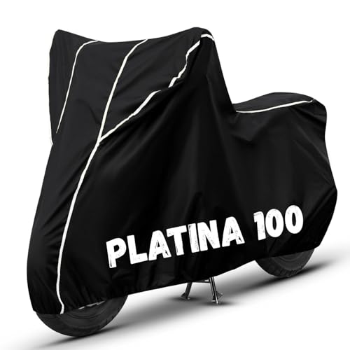 Image of Bike Cover for Platina 100 100% Waterproof, Dustproof & Scratch Resistant| Fully Bottom Elastic UV Resistant Heavy Duty Body Cover | All Weather Outdoor Use