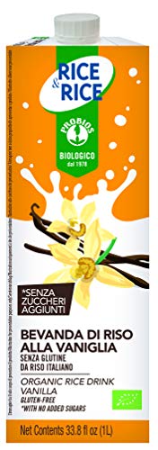 Probios Rice&Rice Bebida Vegetal de Arroz Vainilla - Paquete de 10 x 1 l - Total: 10 l