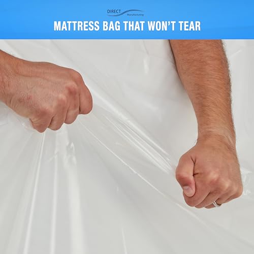 Direct Manufacturing Wytrzymała torba do przechowywania materaca – łóżko pojedyncze, 90 x 190 cm (2-pak) (pojedyncze 2-pak)