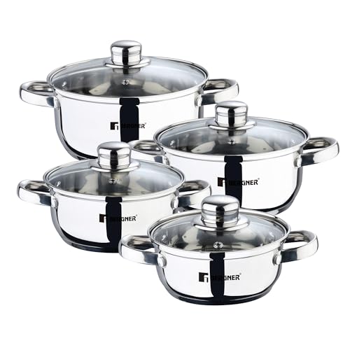 Batería de Cocina de 8 piezas en acero inoxidable Viena Bergner