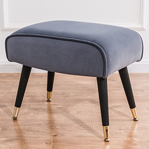 Reposapiés cómodo otomano moderno de franela rectangular para dormitorio 5