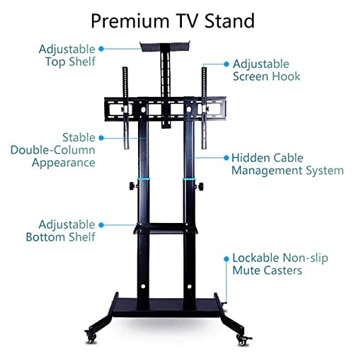 Soporte móvil de piso para TV ajustable EliteBloom miniatura 3
