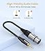 Tisino XLR to 3.5mm Balanced Cable Adapter, Gold-Plated XLR Female to 1/8 inch Mini Jack Aux Mono Audio Cord for Shotgun or Condenser Microphones - 1ft