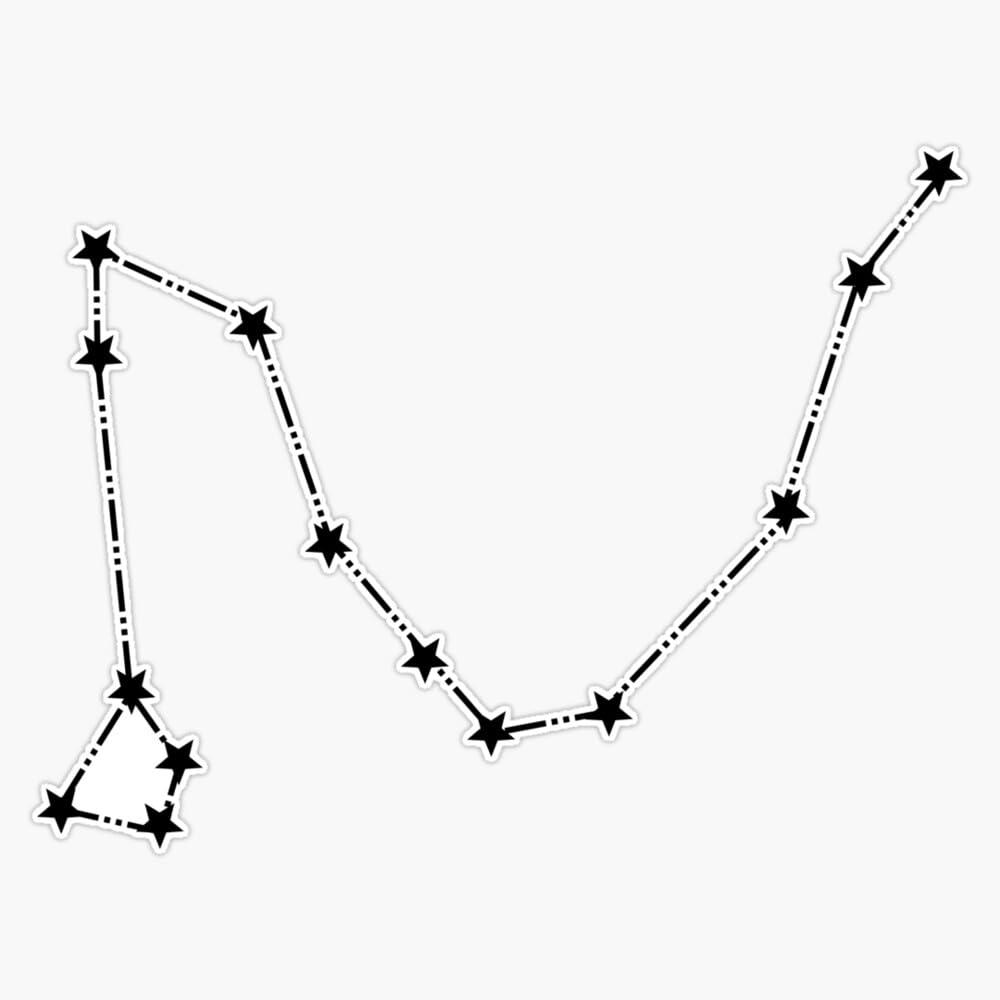 Draco Constellation Sticker Bumper Sticker Vinyl Decal 5"