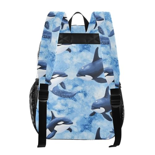 Clear Backpack for Boys Girls Ocean Orcas PVC Transparent School Bookbag Large Capacity Clear Bags for Work Travel3