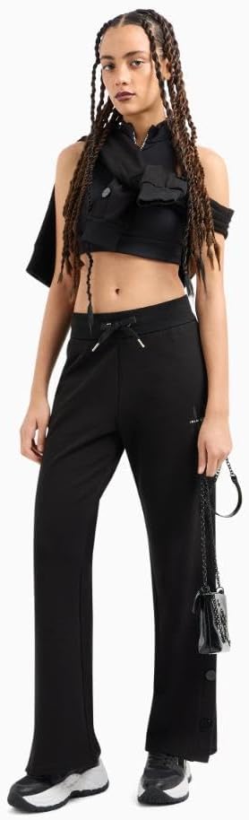 Armani Exchange Womens Drawstring Limited Edition Mixmag Jersey Casual Pants - Image 2