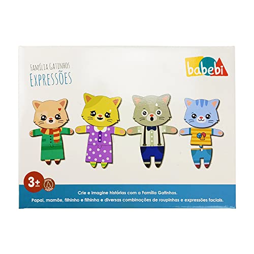 Babebi FAMiLIA GATINHOS EXPRESSOES, Multicor