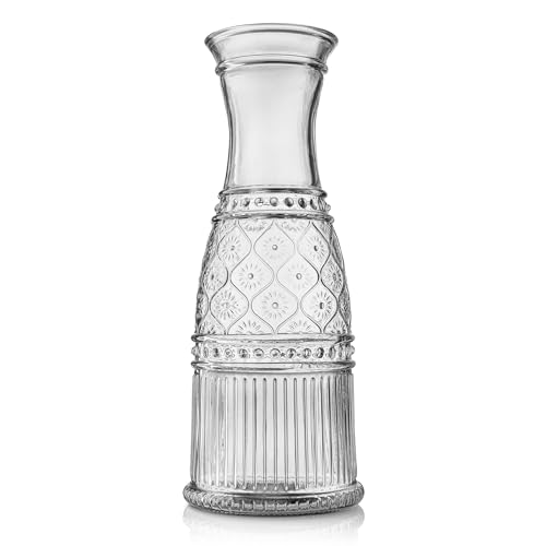 Godinger Carafe Pitcher, Water Pitcher, Wine Carafe, Glass Water Pitcher, Vintage Decor - Claro Collection - Thumbnail 2