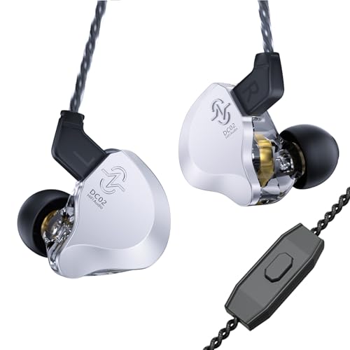 Yinyoo CCZ DC02 SOLO イヤホン 有線 イヤモニ インイヤーモニター カナル型 耳掛け イアフォン デュアル磁気回路DD&PU+PET複合振動板 適度な低音量とクリアで充実した中高音域 空間感はゲーミングにも適応可能 通勤/通学/スポーツ