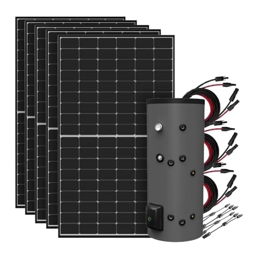 Chauffe-eau solaire Offgridtec 450 W avec chaudière hybride Fothermo 30 L, prêt à l'emploi, alimentation de secours 230 V jusqu'à 1 500 W, 65 °C max. Rendement de 22,52%, IP24/IP68