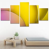 SIGNWIN 5 Panel Canvas Wall Art Abstract Closeup Digital Art Modern Artwork for Home Decorations Ready to Hang - 60