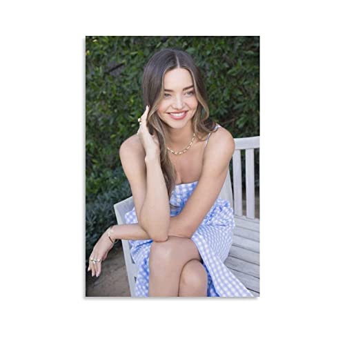 Poster Miranda Kerr sur toile 50x70 | Idée cadeau design pour passionnés de mode