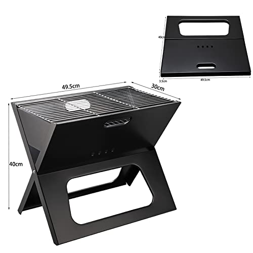 Standgrill portable pliable en acier robuste pour cuisson au charbon - 7