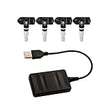 Strpump Car Vehicle USB TPMS Tire Pressure Sensor Receiver for Android Car Stereo Radio with 4 Sensors 5V Interior Type