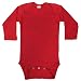 Laughing Giraffe Unisex Infant Blank Cotton Long Sleeve Baby Bodysuit One Piece (6-12M, Red)