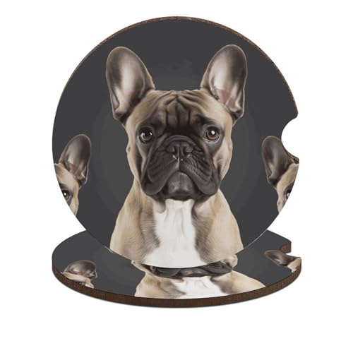 Portavasos para auto French Bulldog 2 piezas