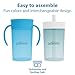 Dr. Brown's Milestones Straw to 360° Cup Set, Convertible Toddler Training Cup Set with Interchangeable Silicone Straw and 360 Degree Cup Lids, Blue Ocean, 10 oz/300 mL, BPA Free, 9m+, 2 Pack