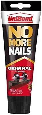 Unibond No More Nails Original Heavy Duty Mounting Adhesive Strong Glue For Wood Ceramic Metal More White Instant Grab Adhesive 1 X 234 G Tube Amazon Com