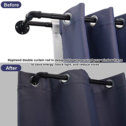 Tringle à rideaux double très résistante et extensible pour isolation thermique - 4