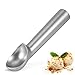 Cuchara Helado Bola, Sacabolas Helado Profesional Antiadherente y Anticongelante Cuchara de Helado Aluminio, 18cm (Plata)