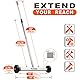 Toolwiz Magnetischer Pick-Up-Kehrbesen, 38 cm 15 Zoll, robuster Magnet-Pick-Up-Rasenkehrer, Dachdeckerwerkzeuge, 10 Pfund schwere Gartenwerkzeuge mit Teleskophalter und Rädern zum Reinigen von Nägeln
