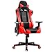 Produktbild Gaming Stuhl, Racing Hochwertiger Bürostuhl, Ergonomischer höhenverstellbar Schreibtischstuhl Chefsessel Computerstuhl Drehstuhl mit einstellbaren Armlehnen, Kunstleder PU Sportsitz Game Chair (Rot)