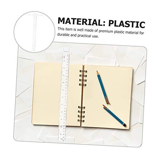 Angoily 2pcs 30cm T-square Ruler Double Side Plastic Measuring Tool with Inch and Centimeter Scales for Drafting Woodworking and Layout Work - Image 4