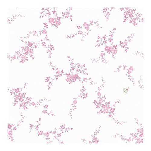 Graham & Brown Shabby Chic by Rachel Ashwell Butterflies Pink Floral Wallpaper | Paste The Wall | Pink Floral | Eco-Friendly