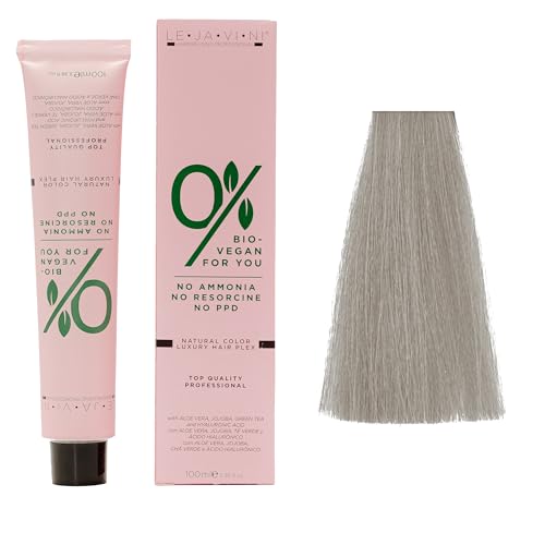 Lejavini 0% Bio Vegan For You 100mL Color 12/11 | Tinte Crema Colorante Permanente Vegana sin Amoniaco - Crema de Coloración Natural para el Cabello Sin Amoníaco