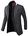 H2H Mens Fashion Slim Fit Blazer Jacket With Snap Collar GRAY US S/Asia M (KMOBL01)