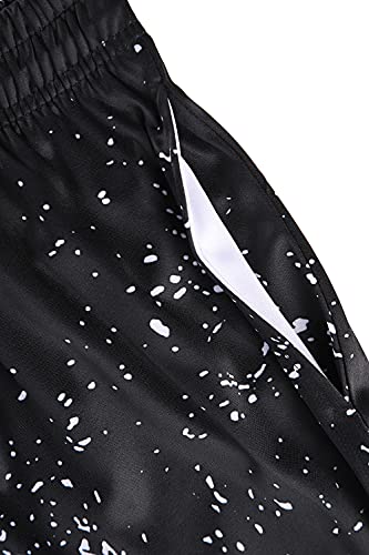 Mens Sports Workout Shorts Tennis Shorts Inkjet Printing Fashion Dry Fit Gym Shorts With Pockets Sweat Resistant Running Shorts For Beach Football Soccer Exercise White Corrosion 2Xl #TOP2