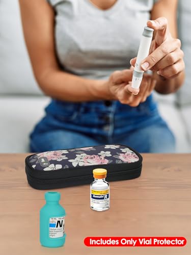 Image of YOUSHARES Insulin Vial Cover Insulin Bottle Protector - Silicone Protective Case for 10ml Short Insulin Vials, Durable Vial Case, Soft and Flexible Diabetes Vial Care