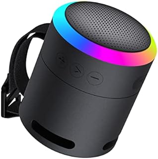 LENRUE Bluetooth Speaker, Wireless Portable Speaker, IPX6 Waterproof Speakers with RGB Lights for Home,Outdoors,BBQ,Travel