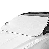 GWAWG Housse De Pare-Brise Voiture Pour Hiver Froid, 150 * 93cm Grande Taille Protecteur De Pare-Brise Anti-Givre Voiture, Protection Anti-Givre Housse De Pare-Brise D’Hiver, Tous Types De Voitures