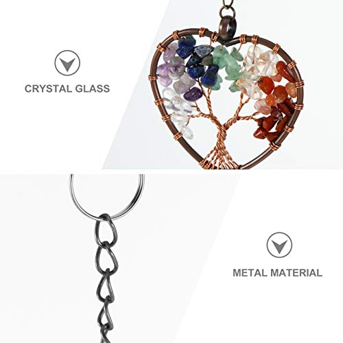 DOITOOL 2Pcs Suncatchers Cristais Coletor Do Sol Pendurado Da Árvore Da Vida Chakra Contas Cadeia Ra