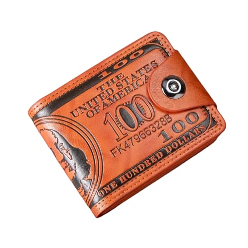 Men's wallet, US dollar pattern, ultra-light PU bag, multi-functional retro multi-card slot men's wallet/4.3 * 3.4in