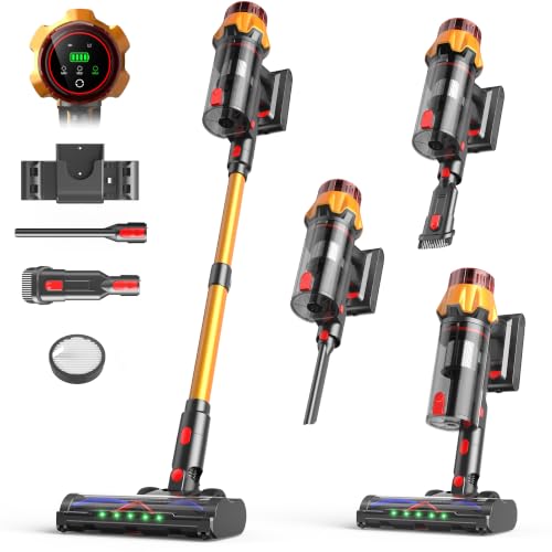 Image of Cordless Vacuum Cleaner for Home, 55Kpa Suction, Up to 70-Min Runtime, Gold